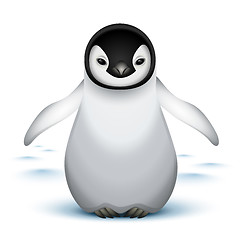 Image showing Little baby emperor penguin