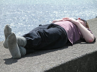 Image showing sunbathe