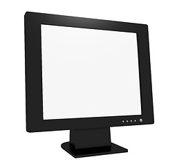 Image showing Simple LCD screen with a blank screen 3D illustration.