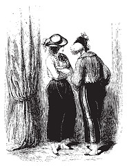 Image showing A private conversation of two woman