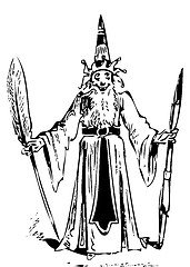 Image showing Wizard old illustration