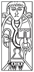 Image showing An old celtic symbol of Saint Luke