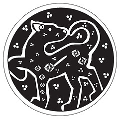 Image showing A druidic astronomical symbol of a panther