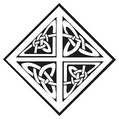 Image showing A square celtic knots design