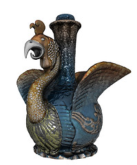 Image showing Chinese bird porcelain or ceramic vase