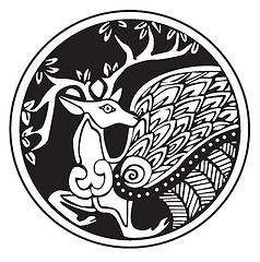 Image showing A druidic astronomical symbol of a deer