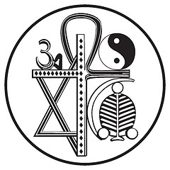 Image showing Universal religions symbol