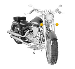 Image showing Classic motorcycle or bike isolated on white