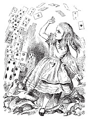 Image showing Nothing but a pack of cards. Alice in Wonderland