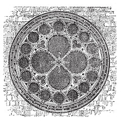 Image showing Dean's eye rose window in the North Transept of Lincoln Cathedra