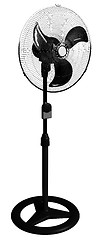 Image showing Black plastic and metal hi-tech fan