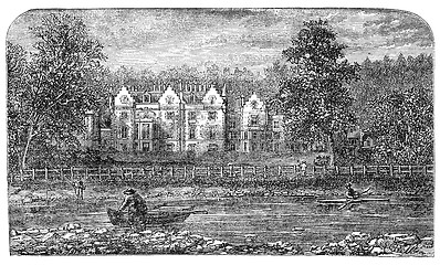 Image showing Abbotsford Castle, Scotland. Vintage illustration.