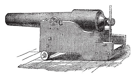 Image showing Parrott rifle or Parrott cannon vintage engraving.