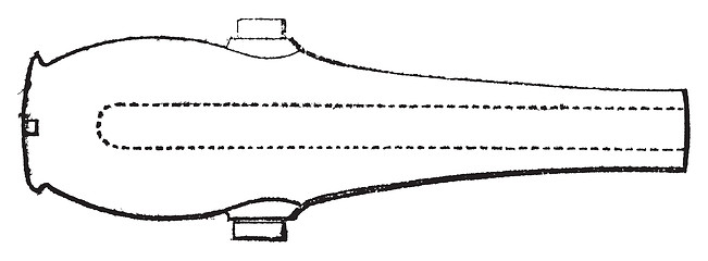 Image showing Rodman gun vintage engraving.