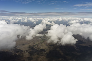 Image showing flight over clouds