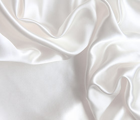 Image showing Smooth elegant white silk 