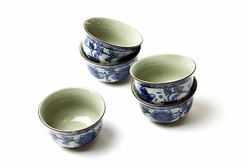 Image showing Small cups of tea