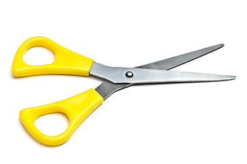 Image showing Yellow andled scissors