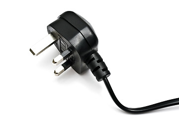 Image showing Electric plug isolated on the white