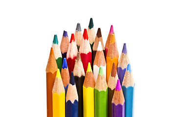 Image showing colorful pencils on focus 