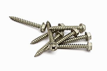 Image showing Heap of screws 