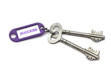 Image showing Key with a success tag 