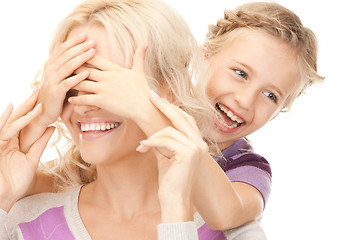Image showing happy mother and little girl