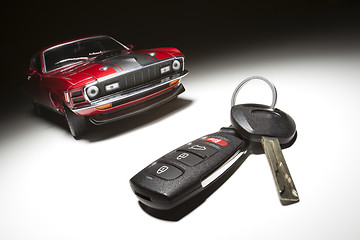 Image showing Car Key and Sports Car