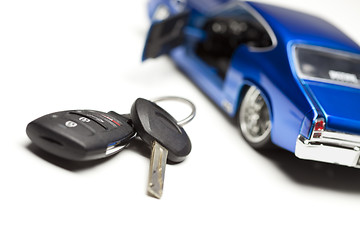 Image showing Car Key and Sports Car