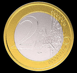 Image showing 2 Euro: EU currency coin 