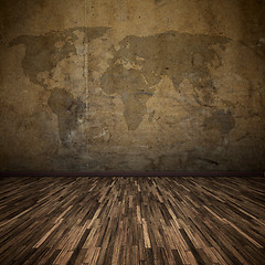 Image showing floor world map