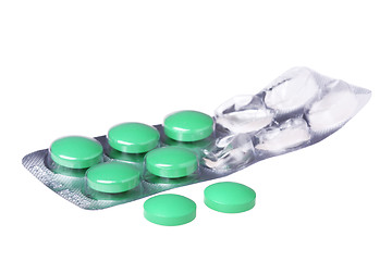 Image showing Green pills