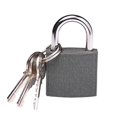 Image showing Padlock and keys