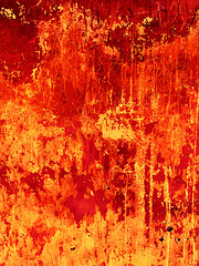 Image showing Old Red Wall Background