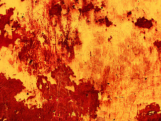 Image showing Old Red Wall Background