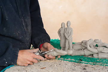 Image showing Artist in studio