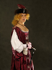 Image showing Girl in Polish clothes of 17 century