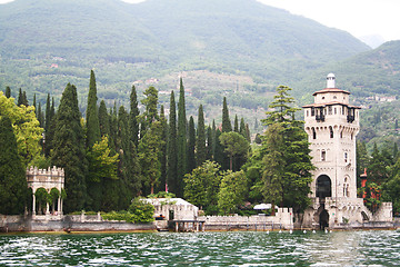 Image showing Italy. Lake Garda. Ancient villa