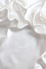 Image showing Smooth elegant white silk as wedding background 