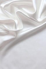 Image showing Smooth elegant white silk 