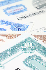 Image showing Stock certificates