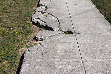 Image showing Sidewalk damage