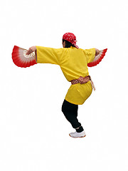 Image showing Japanese dancer-clipping path
