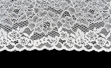 Image showing White patterned lace