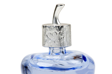 Image showing blue perfume bottle