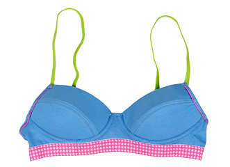 Image showing blue teen cotton bra