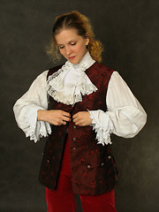 Image showing Woman in old french clothes