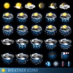 Image showing Weather icons set