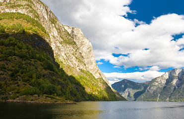 Image showing Norwegian Fjord: Mountains and sky