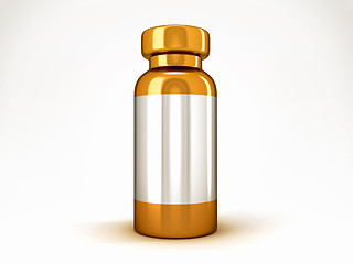 Image showing Medicine: Golden medical ampoule 